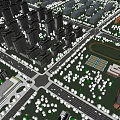 Aerial Planning Layout of Modern Residential Community With River And Green Spaces