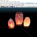 Natural Himalayan Salt Lamps With Different Sizes Warm Glowing Light And Wooden Bases