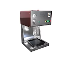Medical Device With Dark Red Silver Body Control Panel Pressure Gauge Indicator Lights And Tray