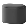 Stylish Modern Round Gray Velvet Sofa Stool For Living Room Decor