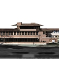 Master Works Wright Robbie Residence Modernism Pasture Wind Villa 3d model