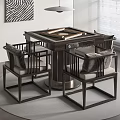 New Chinese Mahjong Table and Chair Combination 3d model