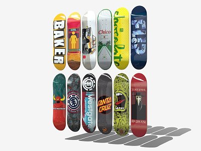 Modern Skateboard 3d model