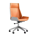 Modern Table And Chair Set With Black Leather Seat Wooden Accent And Metal Base Wheels
