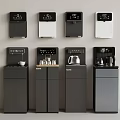 Modern Water Dispensers And Coffee Machines With Digital Displays And Functional Design