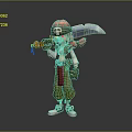 Red Haired Pirate Game And Movie Character Wearing Skull Hat Holding Large Sword