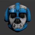 Modern Robot Machine Dog Head 3d model