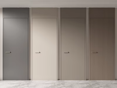 Modern Swing Doors In Different Colors For Home Interior Design 3d model