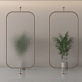 Glass Partition Glass Screen Frosted Glass 3d model