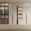 Modern Sleek Wardrobe Interior Design With Glass Doors White Cabinetry And Metal Handles