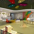 Tiaotiaoxiong Kids Art School Bright Interior With Rainbow Decor Play Area And Colorful Seats