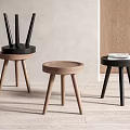 Modern Stool Low Stool 3d model