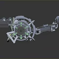 Browning Machine Gun Browning Gatling White Machine Gun Machine Gun Bullet Military 3d model