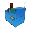 Blue Industrial Equipment With Control Panel Green Screen Cabinet Structure And Wheels 3d model