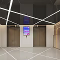 modern elevator hall 3d model