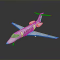 Small Silver Private Jet With Streamlined Design Tail Wing And Reflective Surface