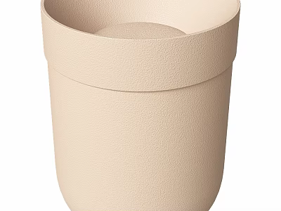 Modern Beige Ceramic Washbasin With Smooth Surface And Rounded Design For Bathroom Interior 3d model