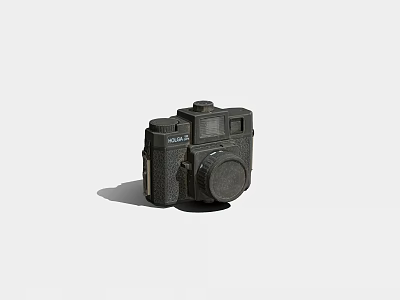 Vintage ALPA Camera With Leather Body Black Lens And Retro Design 3d model