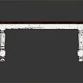 Classic Solid Wood Table With Dark Brown Tabletop And White Carved Legs