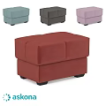 Modern Comfortable Upholstered Sofa Stool in Multiple Colors for Living Room