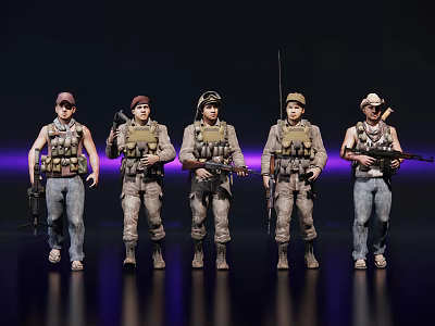 Modern Soldier Mercenary Soldier 3d model