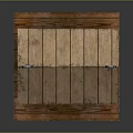 Wooden Dog House Structure With Sloped Roof Wooden Planks And Platform Base