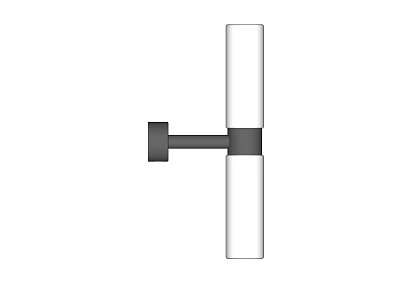Modern Minimalist Wall Lamp With White Cylindrical Shade And Black Metal Arm 3d model