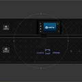 Professional Black Modern Electronic Server Device With Digital Display And Ventilation Grilles