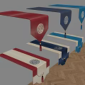 Traditional Living Products Hanging Decor with Red Blue Beige Circular Patterns and Tassel Decorations