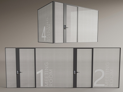 Glass partition 3d model