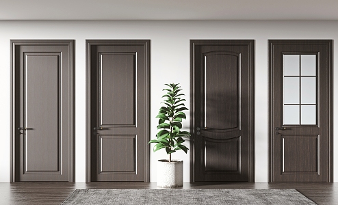 Modern swing door 3d model