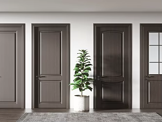 Modern swing door 3d model