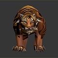 Modern tiger fierce tiger downhill tiger 3d model