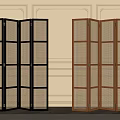 Quiet Ancient Screen Rattan Screen Folding Screen Weaving Hollow Screen Quiet Ancient Screen Middle Screen Partition 3d model
