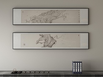 New Chinese Decorative Painting 3d model