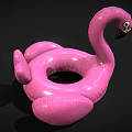 Pink Flamingo Shaped Inflatable Swimming Ring for Summer Water Sports Activities