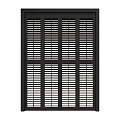 Black Louvered Folding Door with Modern Slatted Design for Interior or Exterior Use