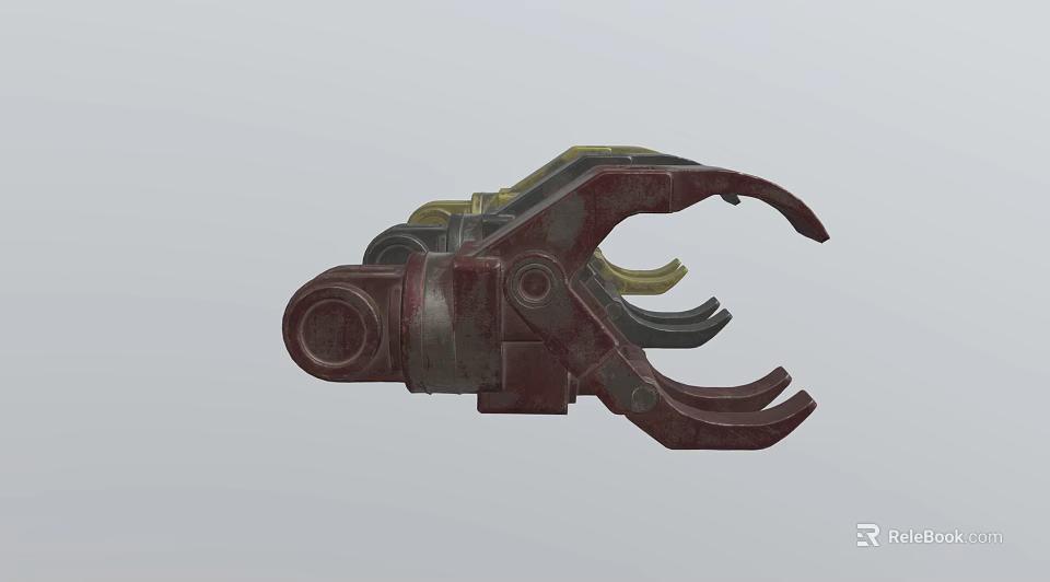 Durable Industrial Mechanical Claw Equipment With Metal Joints And Gripper Design 3d model 