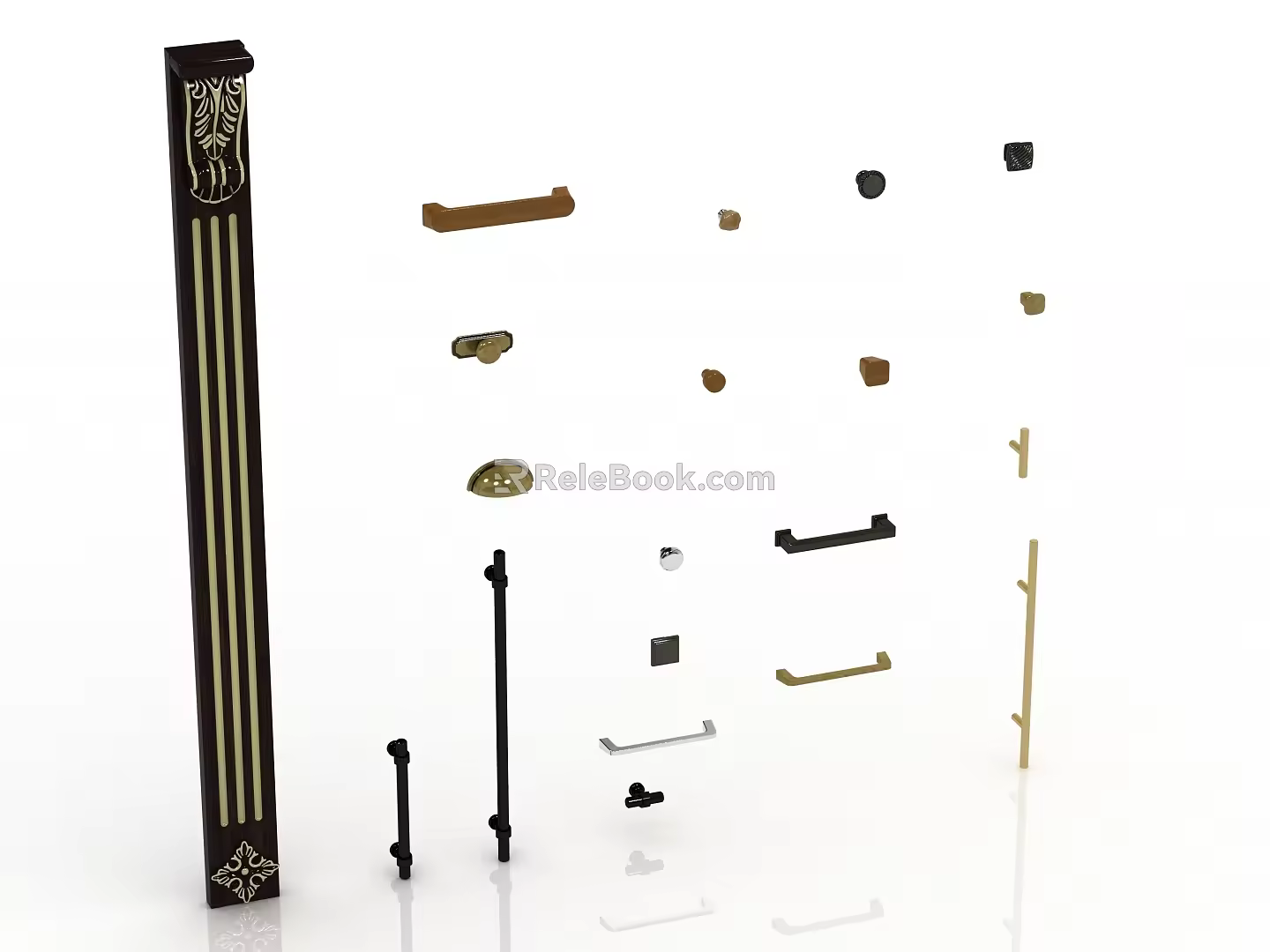 Roman column handle wardrobe handle 3d model