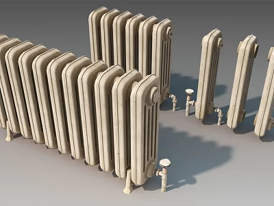 Industrial Cast Iron Radiators Efficient Heavy Duty Heating Equipment Solutions 3d model