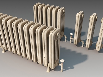 Retro heating equipment indoor radiator heating industrial equipment 3d model