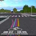 Well Designed Road Facilities At Urban Intersection With Crosswalks Trees Benches And Markings