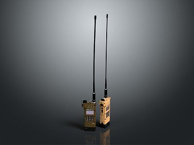 Walkie-talkie military walkie-talkie military radio military wireless telephone wireless telephone military communication equipment 3d model