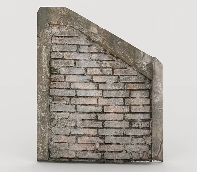 brick wall building 3d model brick wall building 3d model