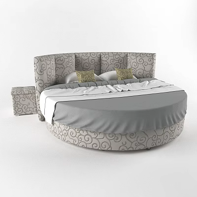 Modern Round Bed 3d model