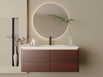 New Chinese bathroom cabinet 3d model