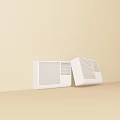Two White Wall Mounted Air Cooler Fans Placed On Beige Wall Surface