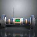 Kids Electronic Dumbbell Toy With Green Display Screen And Antenna