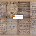 Square Rugs With Various Vintage Patterns And Classic Hues For Home Decor