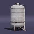 Public Facility Cylindrical Concrete Water Tank With Metal Ladder And Support Legs